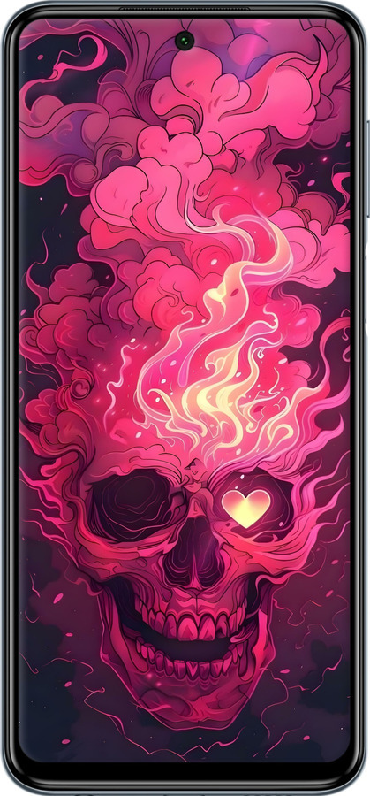 Силиконовый чехол Череп арт для Xiaomi Redmi Note 9 Pro - 6385u-1911 изображение 