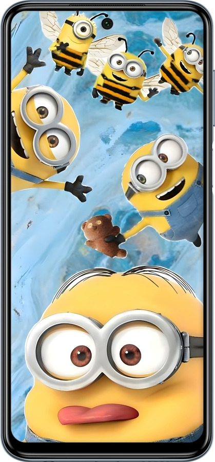 Силиконовый чехол Миньоны для Xiaomi Redmi Note 9S - 6386u-2029 изображение 
