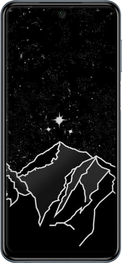 Силиконовый чехол Минималистический горный пейзаж для Xiaomi Redmi Note 9S - 6438u-2029 изображение 