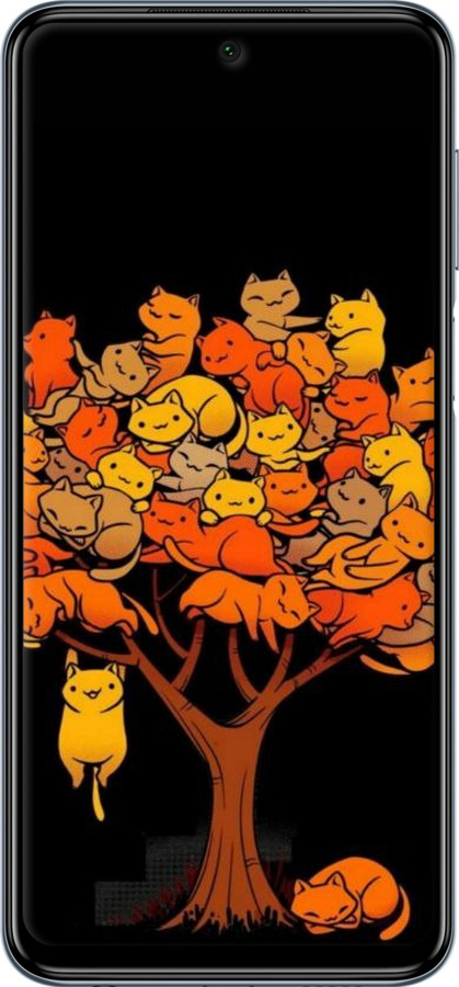 Силиконовый чехол Дерево и котики для Xiaomi Redmi Note 9S - 6516u-2029 изображение 