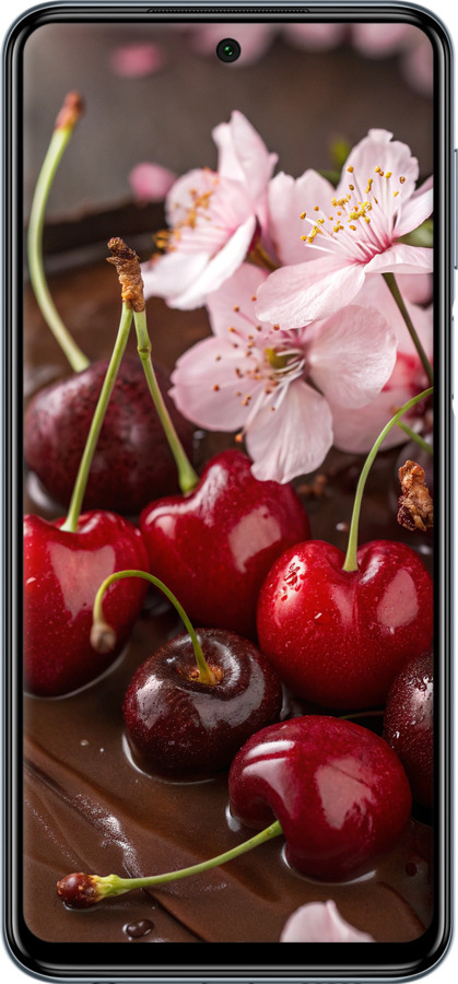 Силиконовый чехол Вишня в шоколаде для Xiaomi Redmi Note 9S - 6698u-2029 изображение 