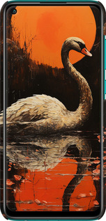 3D пластиковий матовий чехол Лебідь для Xiaomi Redmi Note 9 - 5964m-2017 изображение 