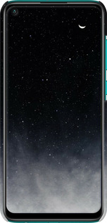3D пластиковий матовий чехол Голубые облака, Голубая луна для Xiaomi Redmi Note 9 - 6396m-2017 изображение 