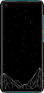 3D пластиковый матовый чехол Черно белые абстрактные горы для Xiaomi Redmi Note 9 - 6437m-2017 изображение 