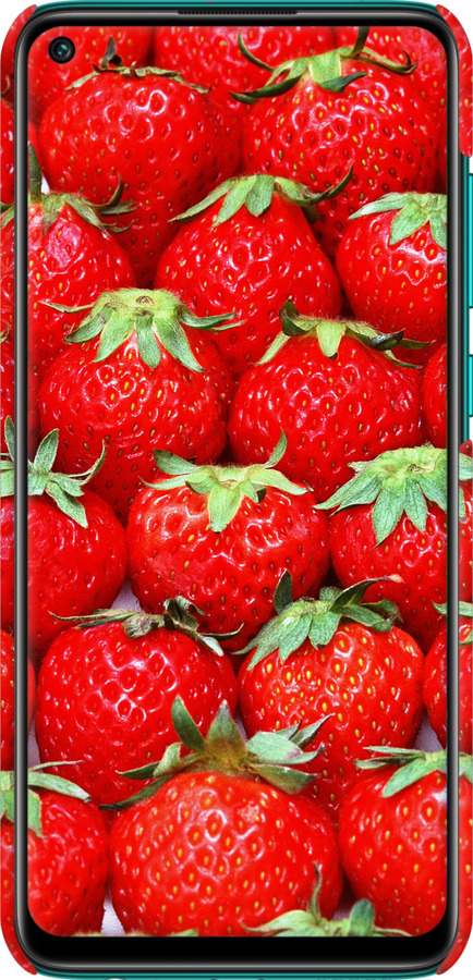 3D пластиковий матовий чехол Полуниця для Xiaomi Redmi Note 9 - 6020m-2017 изображение 