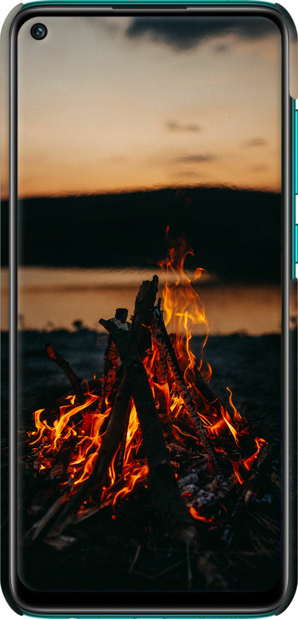3D пластиковый матовый чехол Огонь для Xiaomi Redmi Note 9 - 6021m-2017 изображение 