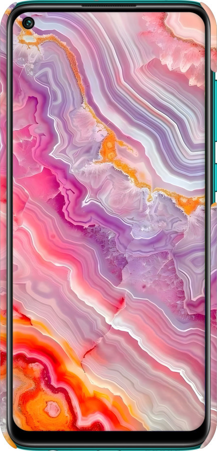 3D пластиковый матовый чехол Мрамор 2 для Xiaomi Redmi Note 9 - 6307m-2017 изображение 