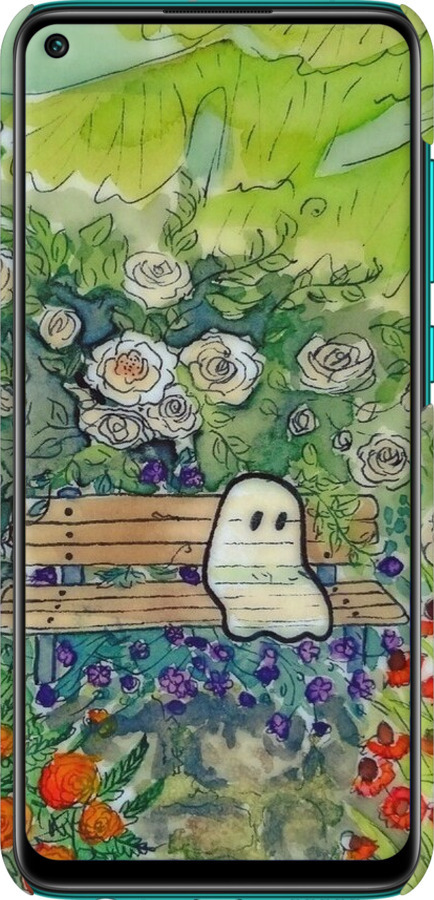 3D пластиковый матовый чехол Грустное привидение для Xiaomi Redmi Note 9 - 6403m-2017 изображение 