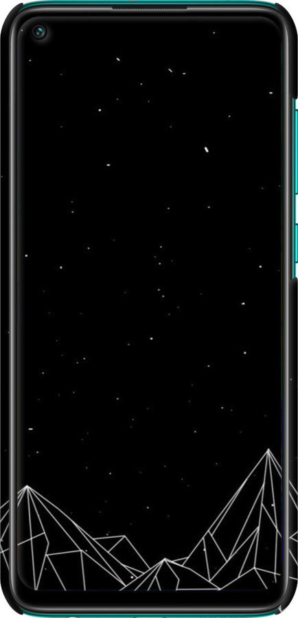 3D пластиковый матовый чехол Черно белые абстрактные горы для Xiaomi Redmi Note 9 - 6437m-2017 изображение 