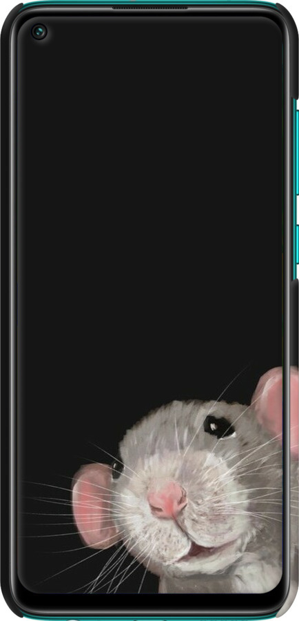 3D пластиковий матовий чехол The Peeking Rat для Xiaomi Redmi Note 9 - 6442m-2017 изображение 