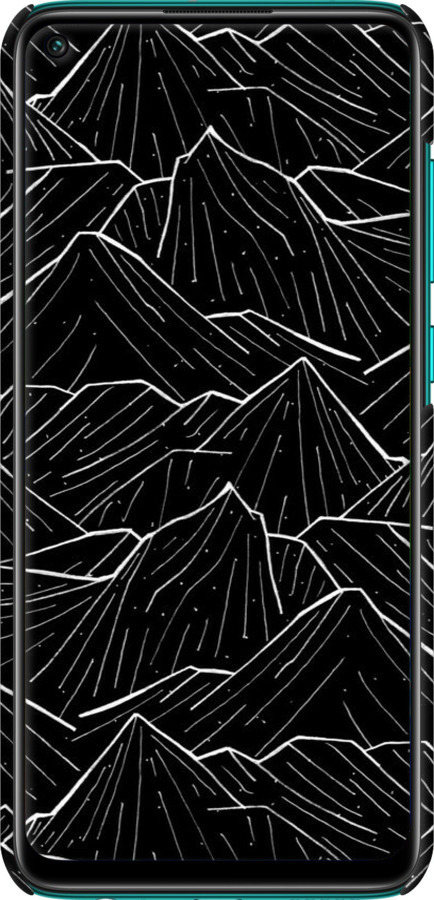 3D пластиковый матовый чехол С изображением Темных гор для Xiaomi Redmi Note 9 - 6489m-2017 изображение 