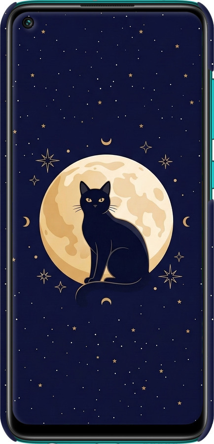 3D пластиковый матовый чехол Cute Cat Celestial/Witchy для Xiaomi Redmi Note 9 - 6787m-2017 изображение 