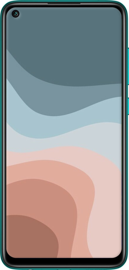 2D пластиковий чехол З синіми та рожевими хвилями в стилі ретро для Xiaomi Redmi Note 9 - 6532t-2017 изображение 