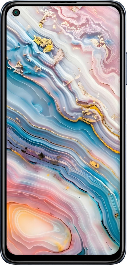Силиконовый чехол Мрамор красивый для Xiaomi Redmi Note 9T - 6376u-2261 изображение 