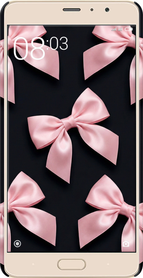 3D пластиковый матовый чехол Coquette Ribbons Dark Coquette для Xiaomi Redmi Pro - 6767m-342 изображение 