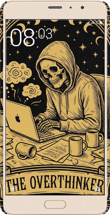 3D пластиковий матовий чехол The Overthinker для Xiaomi Redmi Pro - 6774m-342 изображение 