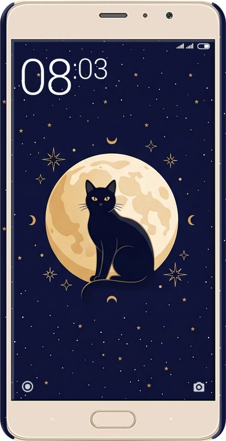 3D пластиковий матовий чехол Cute Cat Celestial/Witchy для Xiaomi Redmi Pro - 6787m-342 изображение 