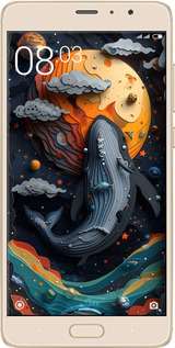 Силіконовий чехол Кит у космосі для Xiaomi Redmi Pro - 6328u-342 изображение 