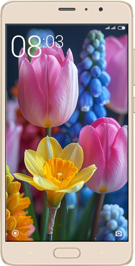 Силиконовый чехол Весенние цветы для Xiaomi Redmi Pro - 6058u-342 изображение 