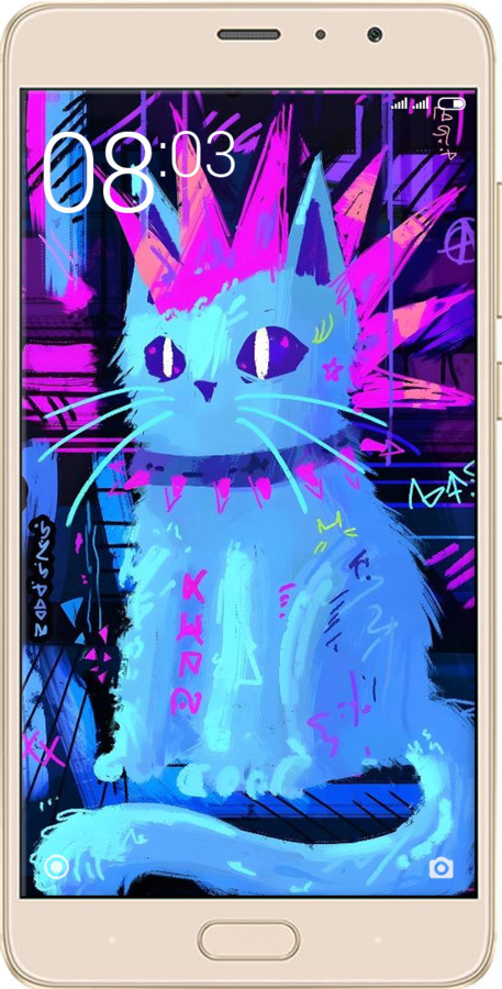 Силіконовий чехол Кіт панк для Xiaomi Redmi Pro - 6311u-342 изображение 