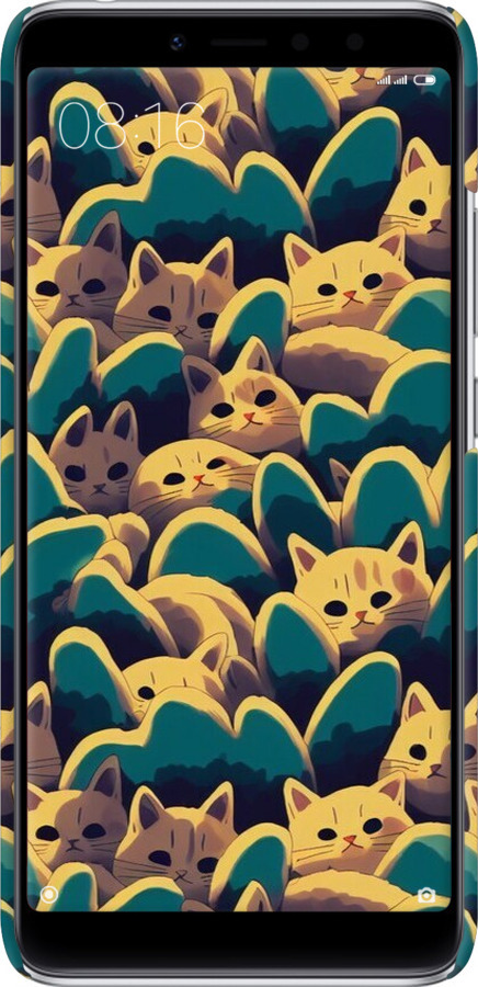3D пластиковий матовий чехол Із зображенням котиків для Xiaomi Redmi S2 - 6429m-1494 изображение 