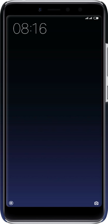 3D пластиковый матовый чехол Градиент в тёмно - синем стиле для Xiaomi Redmi S2 - 6542m-1494 изображение 