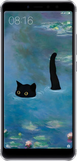 2D пластиковий чехол Із зображенням кота та водяної лілії Monet для Xiaomi Redmi S2 - 6519t-1494 изображение 