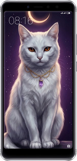 2D пластиковий чехол Mystic White Cat Gothic Dark Purple Gold для Xiaomi Redmi S2 - 6805t-1494 изображение 