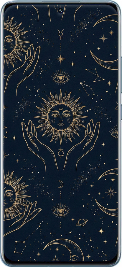 TPU чехол Celestial Harmony: Sun & Moon Gold Mystic Pattern для Xiaomi 12X - 6778b-2941 изображение 