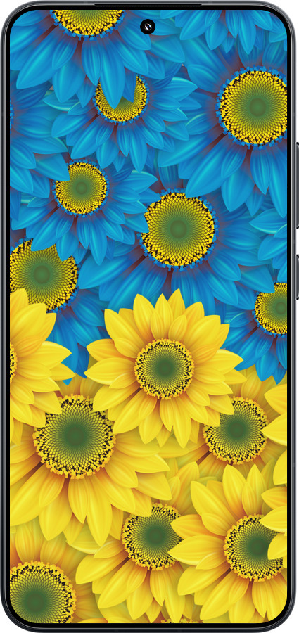TPU чехол Жёлто-голубые цветы для Xiaomi Xiaomi 15 - 1048b-3880 изображение 