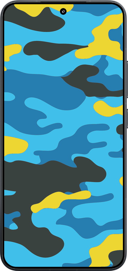 TPU чехол Желто-голубой камуфляж для Xiaomi Xiaomi 15 - 1084b-3880 изображение 