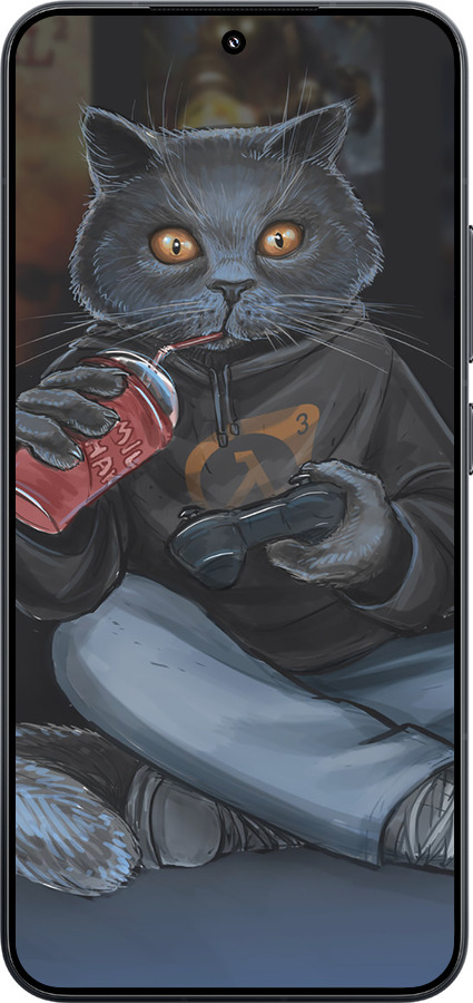 TPU чехол gamer cat для Xiaomi Xiaomi 15 - 4140b-3880 изображение 
