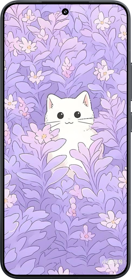 TPU чехол Котик в цветах для Xiaomi Xiaomi 15 - 6390b-3880 изображение 
