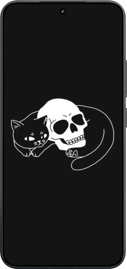 TPU чехол Із зображенням кота та черепа для Xiaomi Xiaomi 15 - 6491b-3880 изображение 