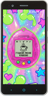 Силиконовый чехол Y2K Aesthetic Retro Pet: Годуй мене кавою для ZTE A510 - 6784u-432 изображение 