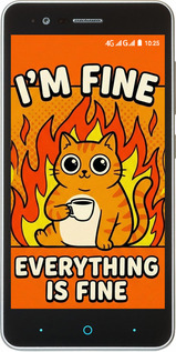 Силиконовый чехол Funny Cat для ZTE A510 - 6786u-432 изображение 