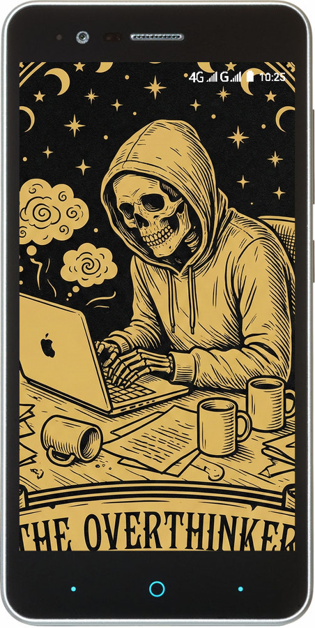 Силіконовий чехол The Overthinker для ZTE A510 - 6774u-432 изображение 