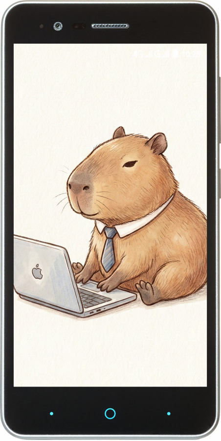 Силиконовый чехол Funny Capybara CEO Working для ZTE A510 - 6777u-432 изображение 