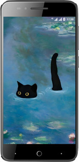 Силіконовий чехол Із зображенням кота та водяної лілії Monet для ZTE A610 - 6519u-433 изображение 