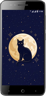 Силиконовый чехол Cute Cat Celestial/Witchy для ZTE A610 - 6787u-433 изображение 