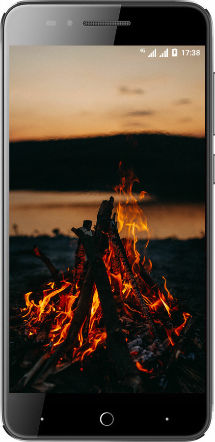 Силиконовый чехол Огонь для ZTE A610 - 6021u-433 изображение 