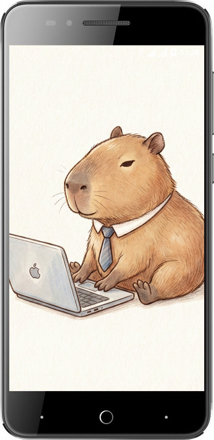 Силіконовий чехол Funny Capybara CEO Working для ZTE A610 - 6777u-433 изображение 