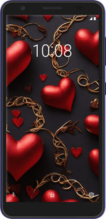 Силиконовый чехол Сердечки для ZTE Blade A3 2020 - 5831u-2112 изображение 