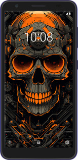 Силиконовый чехол Череп для ZTE Blade A3 2020 - 5952u-2112 изображение 