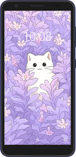 Силиконовый чехол Котик в цветах для ZTE Blade A3 2020 - 6390u-2112 изображение 