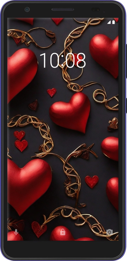 Силиконовый чехол Сердечки для ZTE Blade A3 2020 - 5831u-2112 изображение 