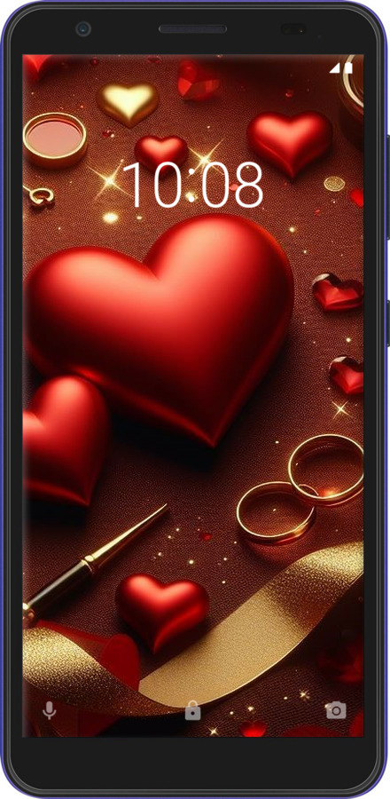 Силиконовый чехол Сердечки v3 для ZTE Blade A3 2020 - 5833u-2112 изображение 