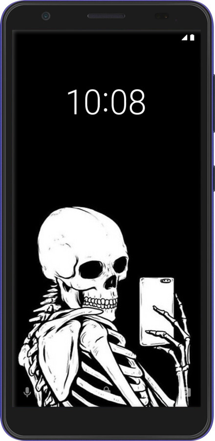 Силиконовый чехол Скелет делает Selfie для ZTE Blade A3 2020 - 6535u-2112 изображение 