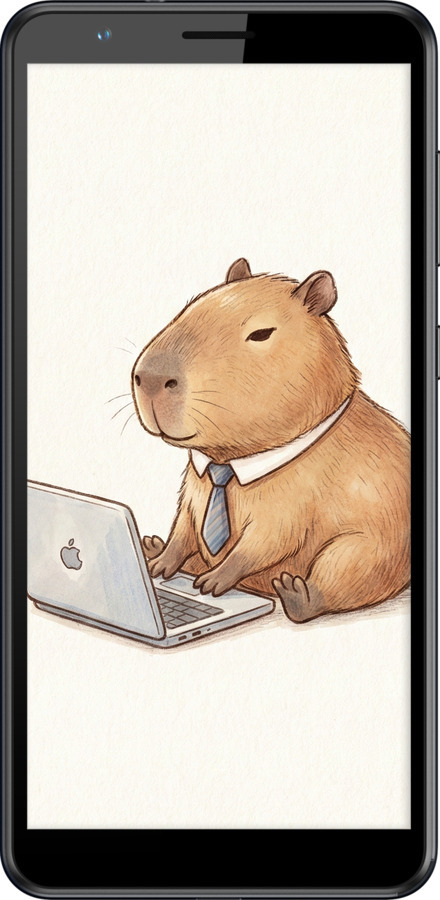 TPU чехол Funny Capybara CEO Working для ZTE Blade A31 - 6777b-2522 изображение 