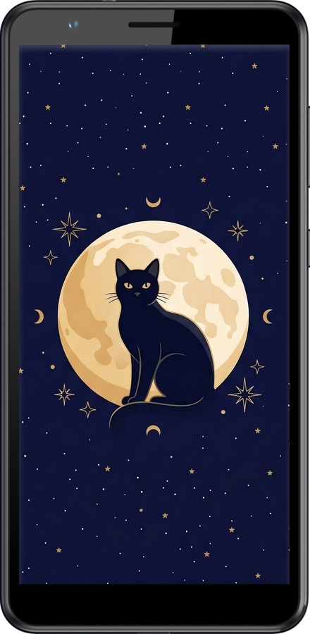 TPU чехол Cute Cat Celestial/Witchy для ZTE Blade A31 - 6787b-2522 изображение 